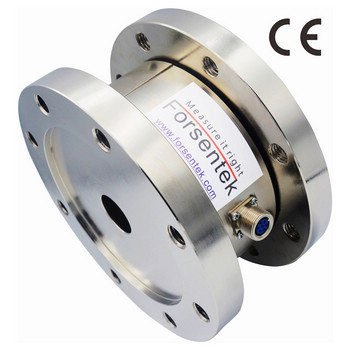 High capacity thru hole flange torque transducer