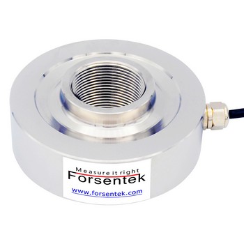 Hollow load cell through-hole force sensor